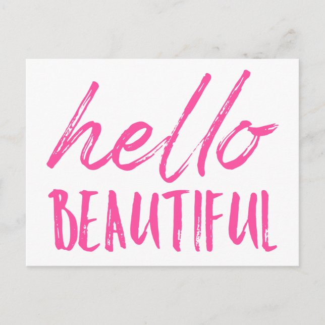 Hallo Beautiful Postkarte (Vorderseite)