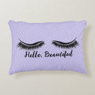 Hallo Beautiful und Eyelashes Dekokissen