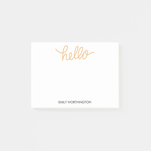 Hallo Beschriftung kundenspezifische Posten-it® Post-it Klebezettel (Vorderseite)