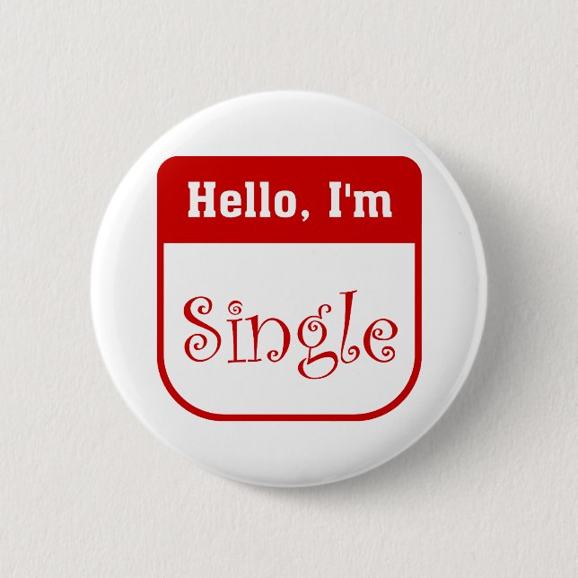 Hallo, bin ich Singleknopf Button (Vorderseite)
