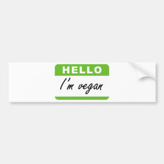 Hallo bin ich vegan autoaufkleber