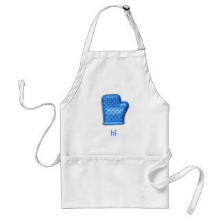 hallo blauer Ofen-Mitt Schürze