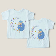 Hallo Blaues Schaf Kinder T-Shirt
