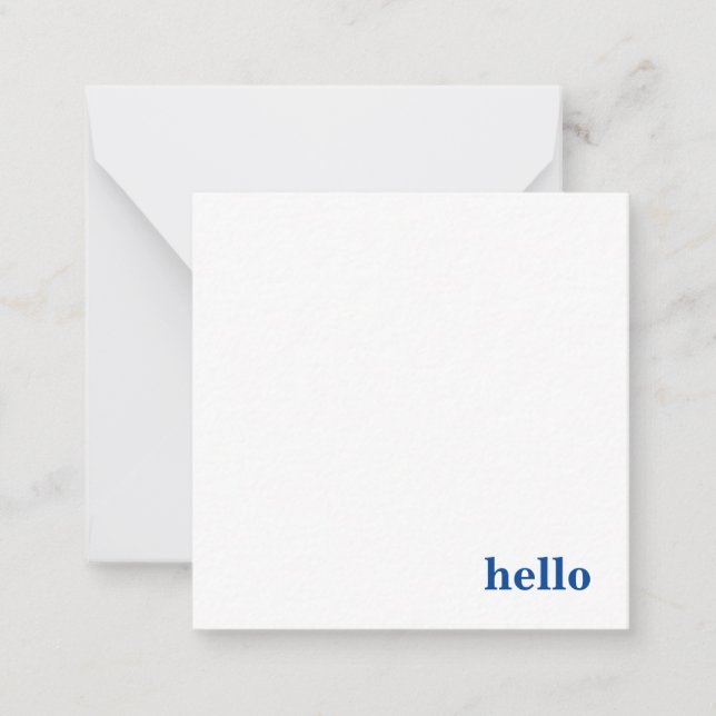 Hallo Bold und Classic in Blue Mitteilungskarte (Vorderseite)