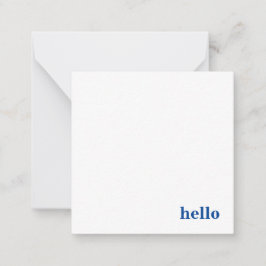 Hallo Bold und Classic in Blue Mitteilungskarte