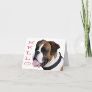 Hallo Boxer Welpe Hund Karte Leer