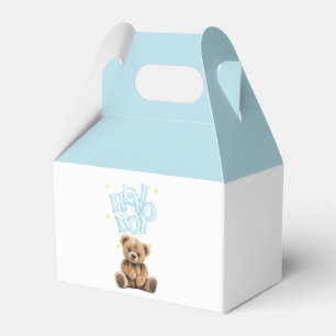 Hallo Boy Balloon Teddy Bear Boy Baby Dusche Geschenkschachtel