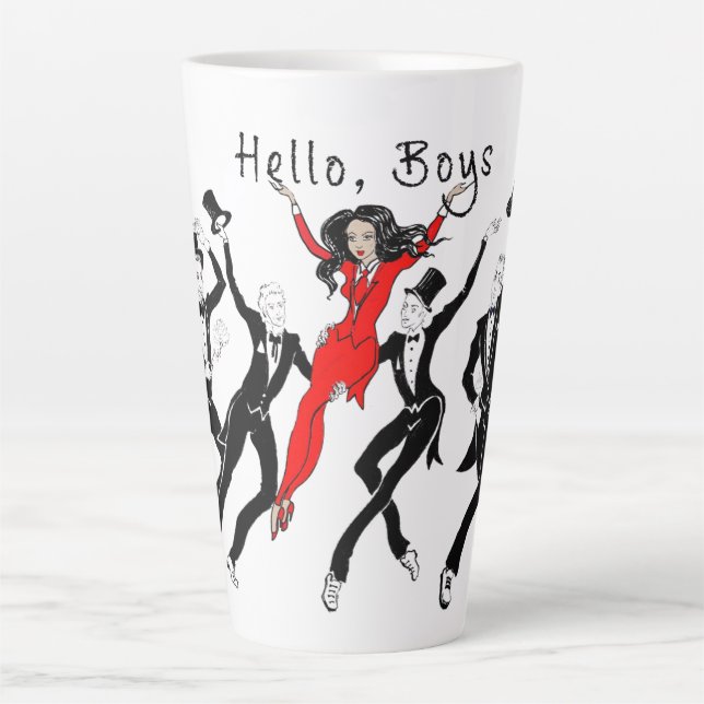 Hallo, Boys Large Latte Tasse (Vorderseite)