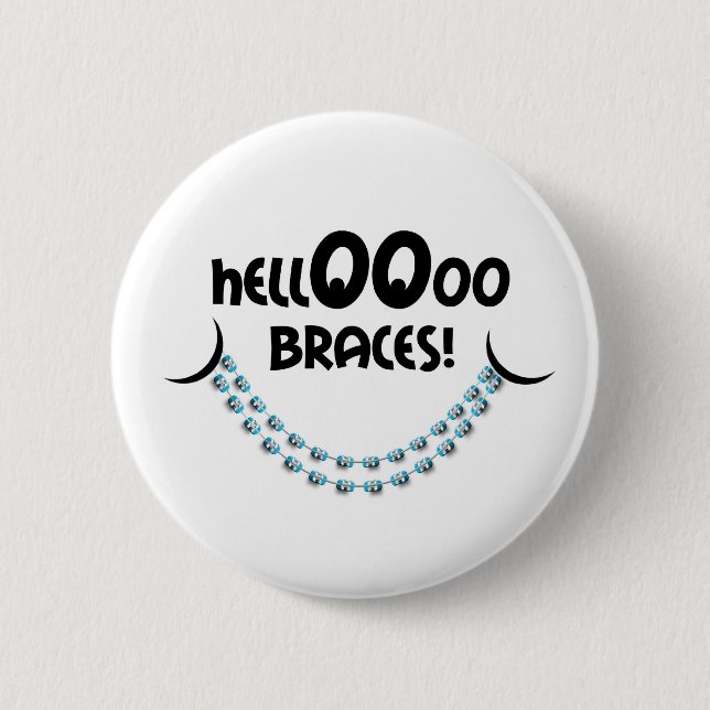 Hallo Braces Blue Button (Vorderseite)
