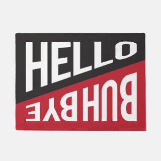 Hallo / Buh Bye ... Kommen und Gehen Fußmatte
