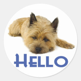 Hallo Cairn Terrier Welpe Hund Gruß Stickers