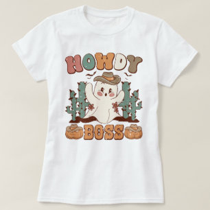 Hallo Chef Western Boo Geist Halloween T-Shirt