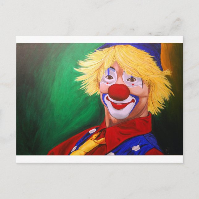 Hallo Clown Postkarte (Vorderseite)