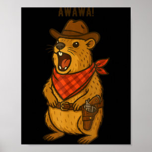 Hallo Cowboy Rock Klippschliefer Awawa Western Lus Poster