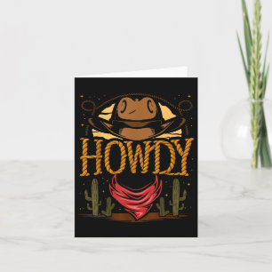 Hallo Cowboy Vintage Grafik Kaktus Western Land Karte