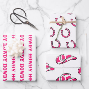 Hallo Cowgirl Disco Letztes Rodeo Junggesellinnena Geschenkpapier Set