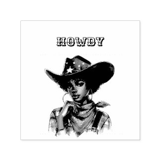 Hallo Cowgirl Permastempel