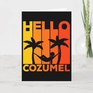 Hallo Cozumel Insel Urlaub Sonnenuntergang  Karte