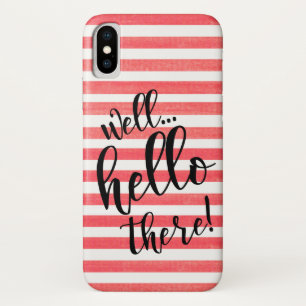 Hallo da auf Red Stripes iPhone X Fall Case-Mate iPhone Hülle