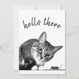 Hallo da & Auf Wiedersehen Katze und Maus niedlich Karte