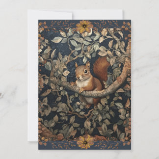 Hallo Da Red Eichhörnchen in einem Baum Einladung