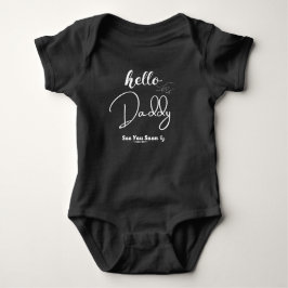 Hallo Daddy See You Balon Baby Bodysuit Strampler