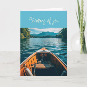 Hallo Denken Sie an Ihr Boot am See Karte