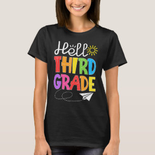 Hallo Der dritte Klasse Spaß 3D Klasse Zurück zur T-Shirt