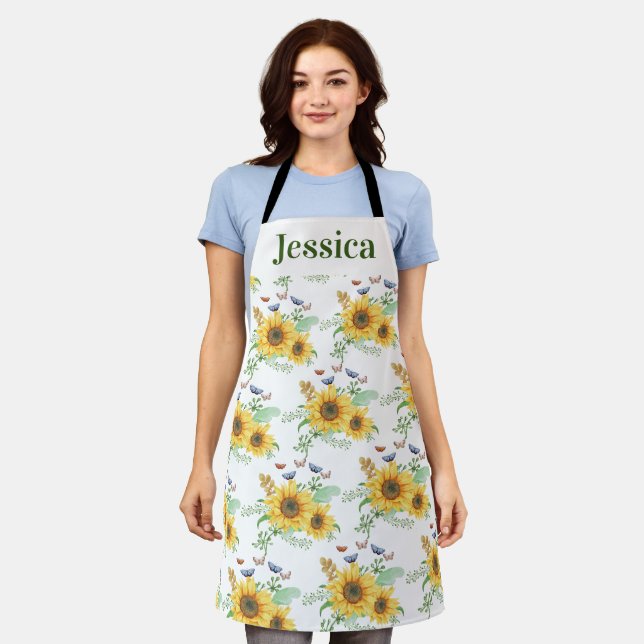 Hallo die Frühlingsblume Schürze personalisieren (Getragen)