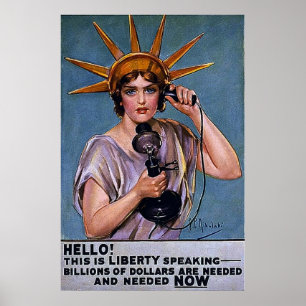 Hallo! Dieses ist Freiheit sprechendes ~ Vintages Poster