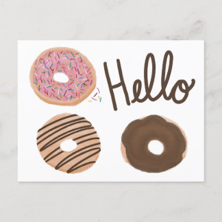 Hallo Donuts Postkarte