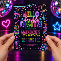 Hallo Doppelziffern: Neon Glow 10. Geburtstag