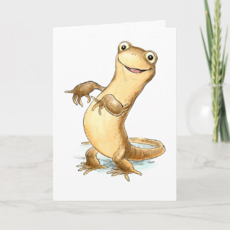 "Hallo dort! Was ist Newt?" Freche Newtkarte Karte
