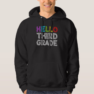 Hallo Dritte Klasse 3 zurück in die Schule Hoodie