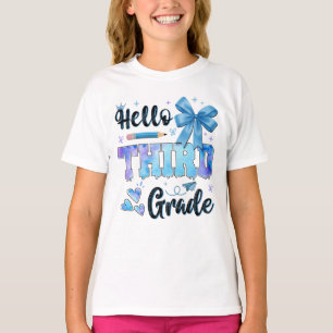 Hallo Dritte Klasse Erster Schultag Kokette T-Shirt
