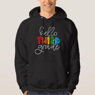 Hallo Dritte Klasse - Niedlich farbenfroh zurück z Hoodie