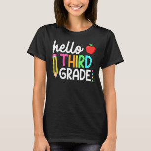 Hallo Dritte Klasse Team 3. Klasse zurück zur Schu T-Shirt