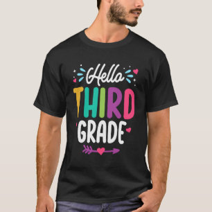 Hallo Dritter Schulabschluss zurück zum Schullehre T-Shirt