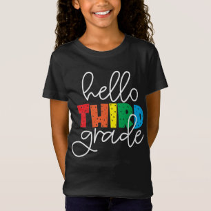 Hallo Dritter Schullehrer Dritter Klasse T-Shi T-Shirt