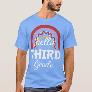 Hallo Drittes Shirt Rainbow 3. Klasse Zurück 