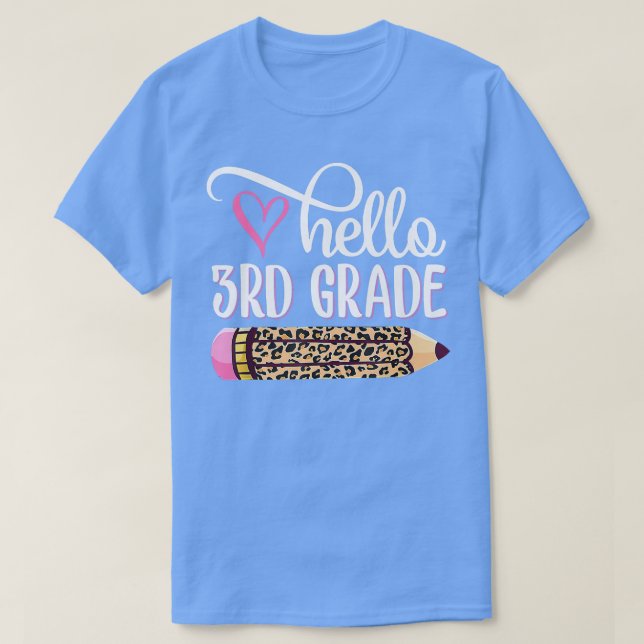 Hallo Drittes Team 3. Klasse Zurück zur Schule Te T-Shirt (Design vorne)