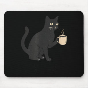 Hallo Dunkelheit alter Freund Katze und Kaffee Hal Mousepad