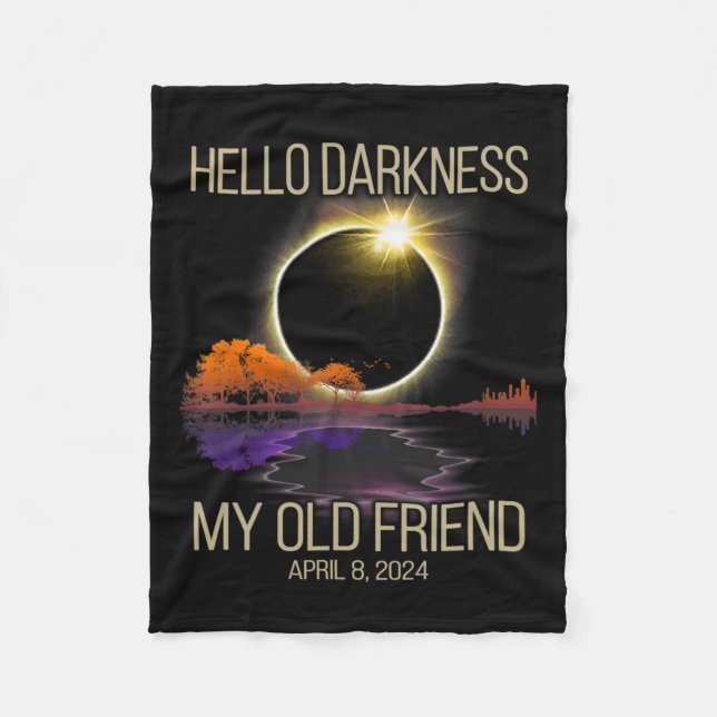 Hallo Dunkelheit Mein alter Freund Solar Eclipse 0 Fleecedecke (Vorderseite)