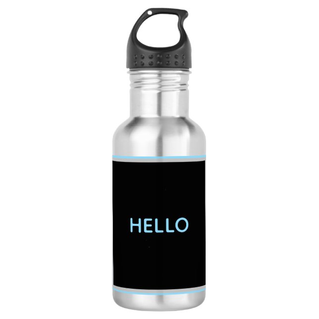 Hallo Edelstahlflasche (Vorderseite)