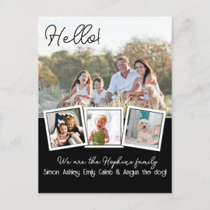 Hallo Editable Wir sind neu im Nachbarschaftsfoto Postkarte