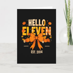 Hallo Eleven Est 2014 Kokette Bogen Kürbis Herbst  Karte