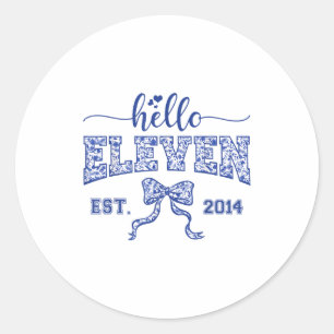 Hallo Elf Gegründet 2014 Kokette Schleife 11. Gebu Runder Aufkleber