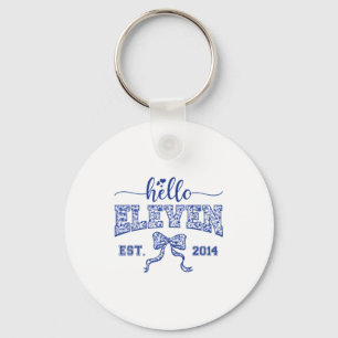 Hallo Elf Gegründet 2014 Kokette Schleife 11. Gebu Schlüsselanhänger