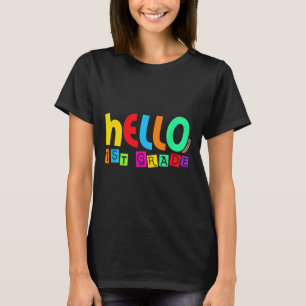 Hallo Erste 1. Klasse Zurück zur Schule Für Schüle T-Shirt