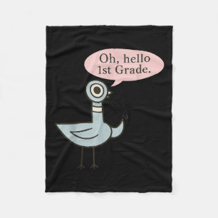 Hallo Erste Grader Niedlich Taube 1. Klasse Teach Fleecedecke